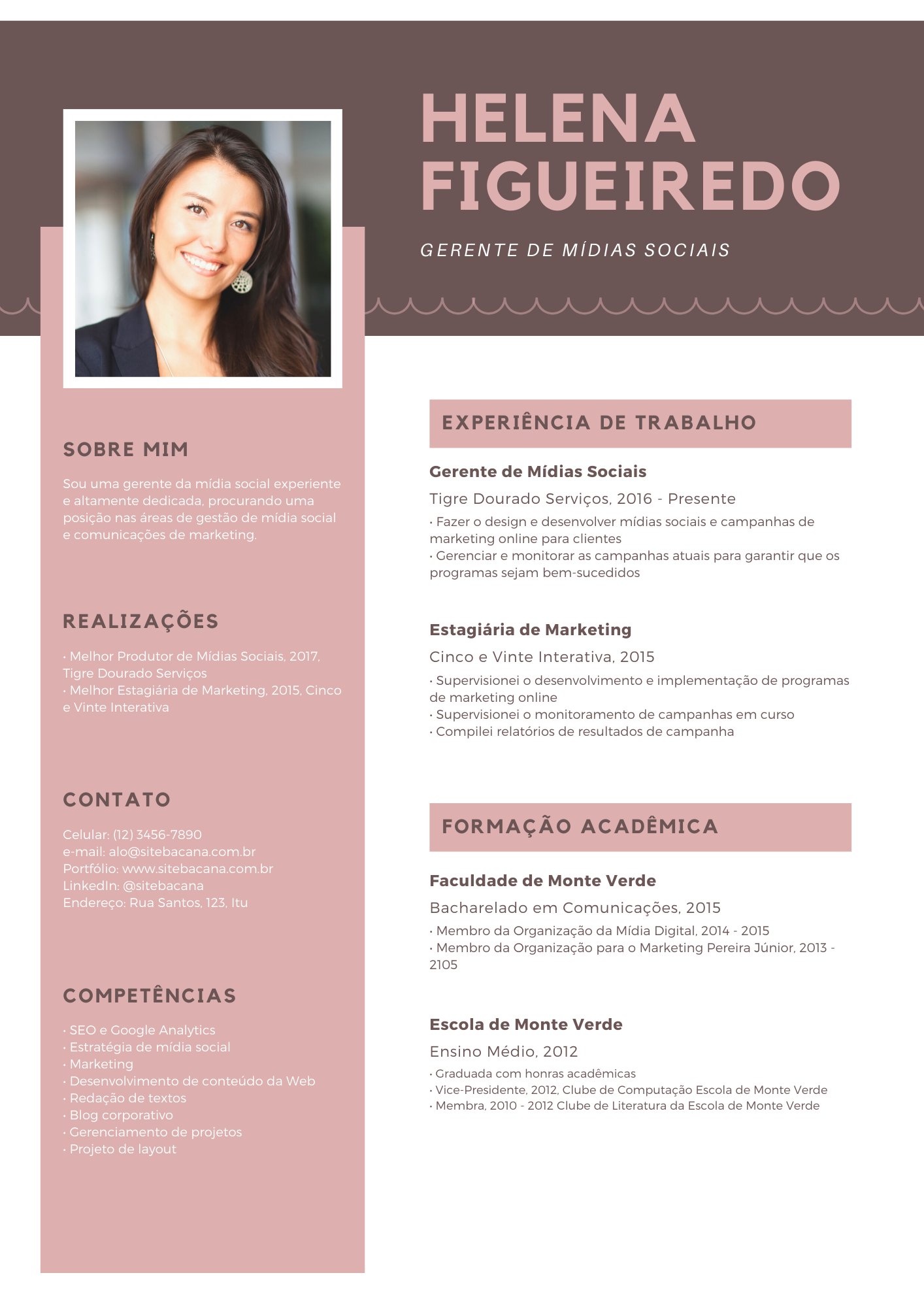 Modelo De Curriculo De Cv Design Simples Moderno Editavel Vetor A4 Images